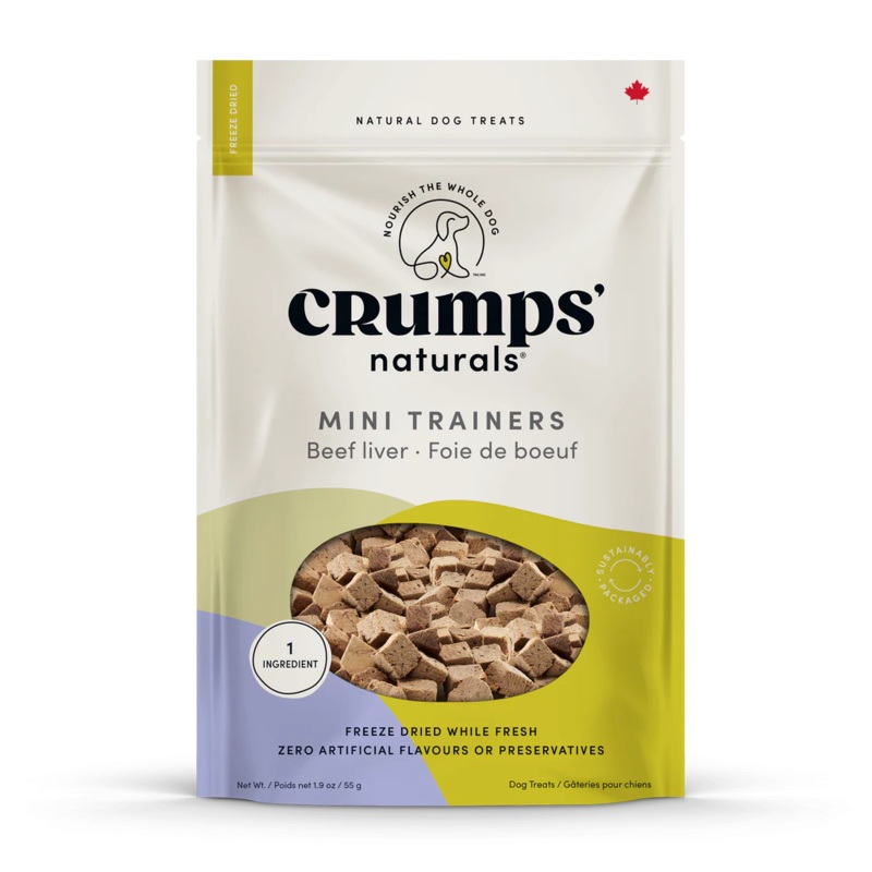 Crumps' Naturals Treats - Freeze-Dried Beef Liver Mini Trainers