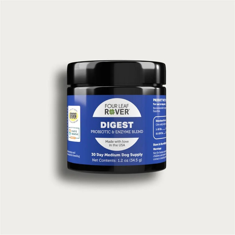 Four Leaf Rover - Digest - Digestive Enzymes & Probiotics for Dogs - 34.5 g