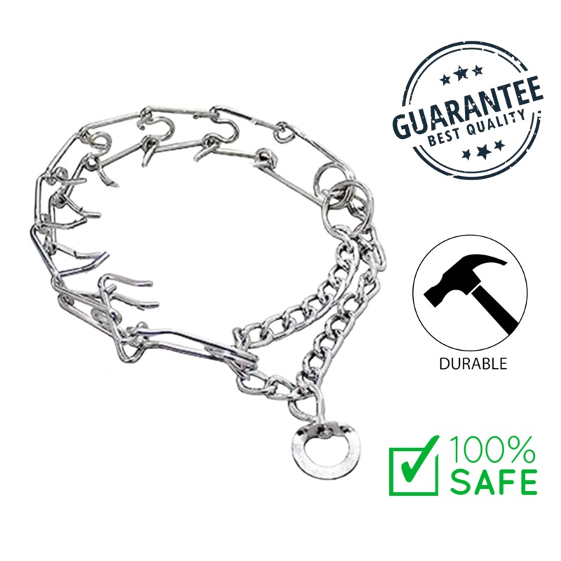 Ashario Pets - Adjustable Metal Prong Dog Collar
