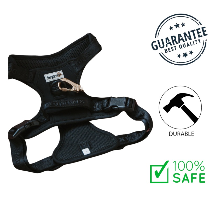 Dexypaws - No-Pull Dog Harness Black - Large
