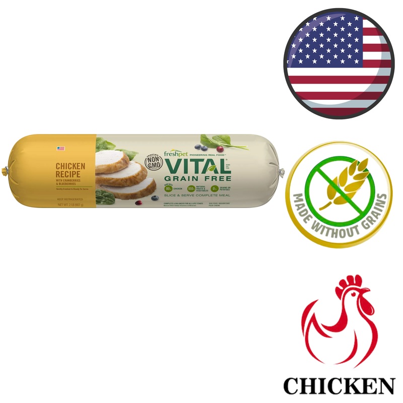 Fresh Pet - Vital Grain Free Chicken Fresh Dog Food - 2 lb
