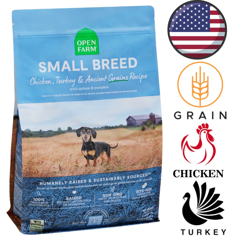 Open Farm - Chicken & Turkey Ancient Grains Small Breed Dry Dog Food - 4 lb