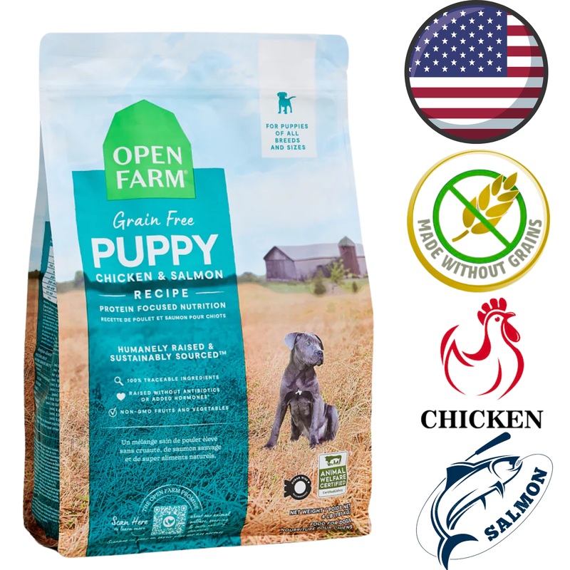 Open Farm - Grain Free Chicken & Salmon Puppy Dry Dog Food - 4 lb