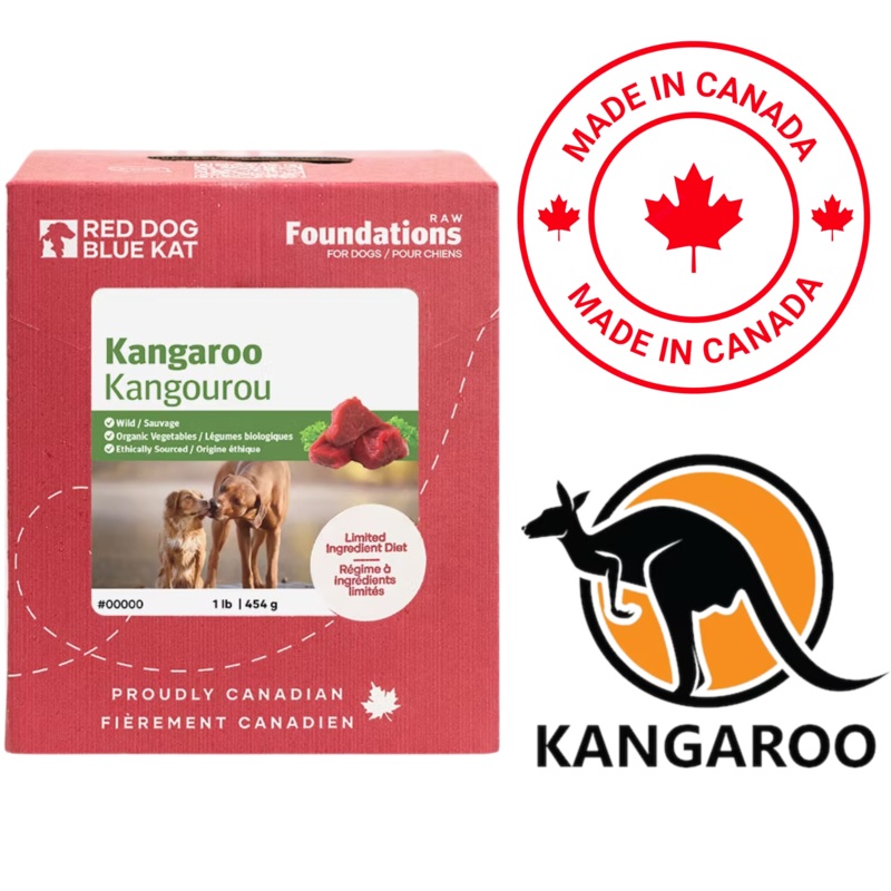 Red Dog Blue Kat - Foundations Kangaroo Raw Dog Food - 1 lb