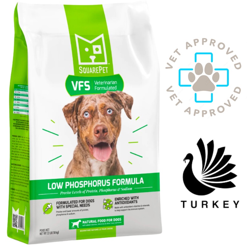 SquarePet - Low Phosphorus Dry Dog Food - 4.4 lb, 22 lb