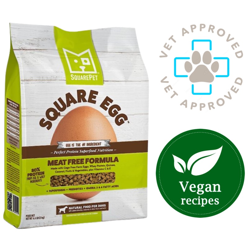 SquarePet - Square Egg Meat Free Dry Dog Food - 4.4 lb