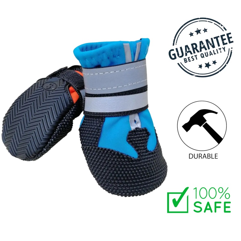 Ashario Pets - Non-Slip Waterproof Pet Shoes With Reflective Safety Strips