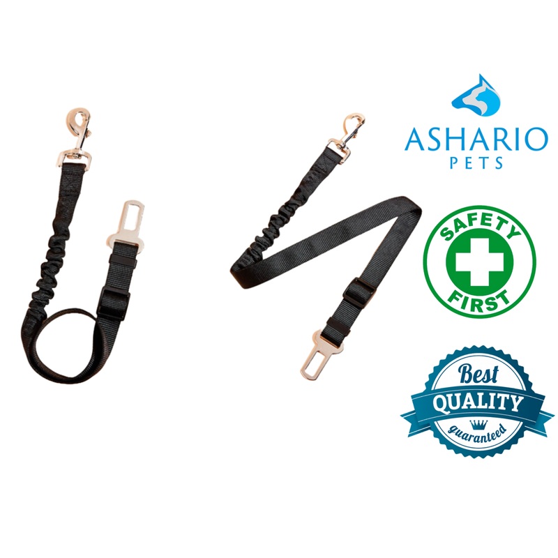 Ashario Pets - "SafeRide" Retractable Car Traction Belt - L