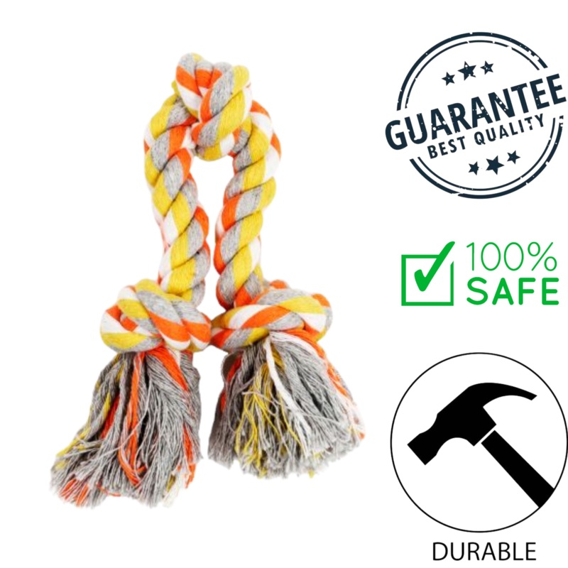 BuD'z - Rope With 3 Knots Orange & Yellow - 12 In
