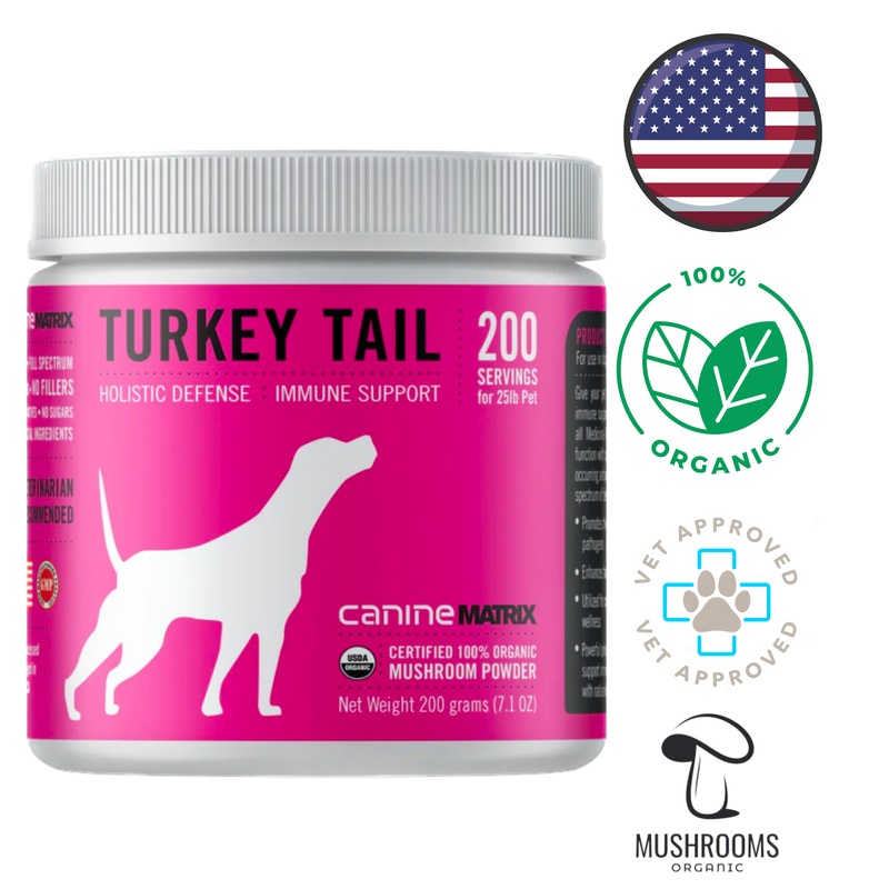 Canine Matrix - Turkey Tail Mushroom Powder - 200 Grams