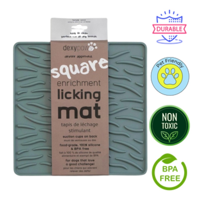Dexypaws - Textured Enrichment Licking Mat In Seafoam