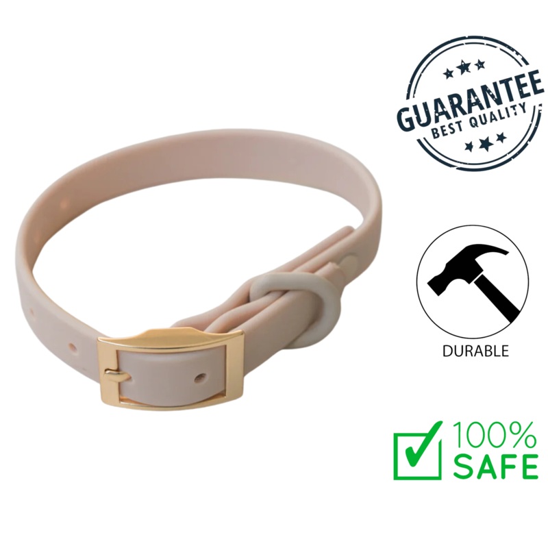 Dexypaws - Waterproof Dog Collar - Nude