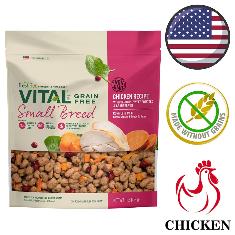 Fresh Pet - Vital Grain Free Small Breed Chicken Fresh Dog Food - 1 lb