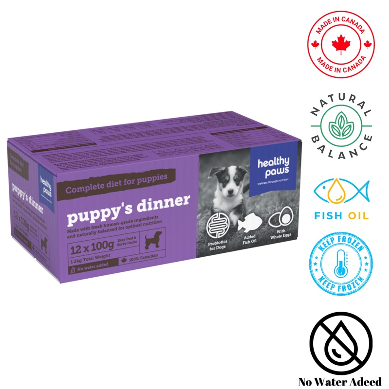 Healthy Paws - Small Canine Complete Puppy Dinner - 100 Grams