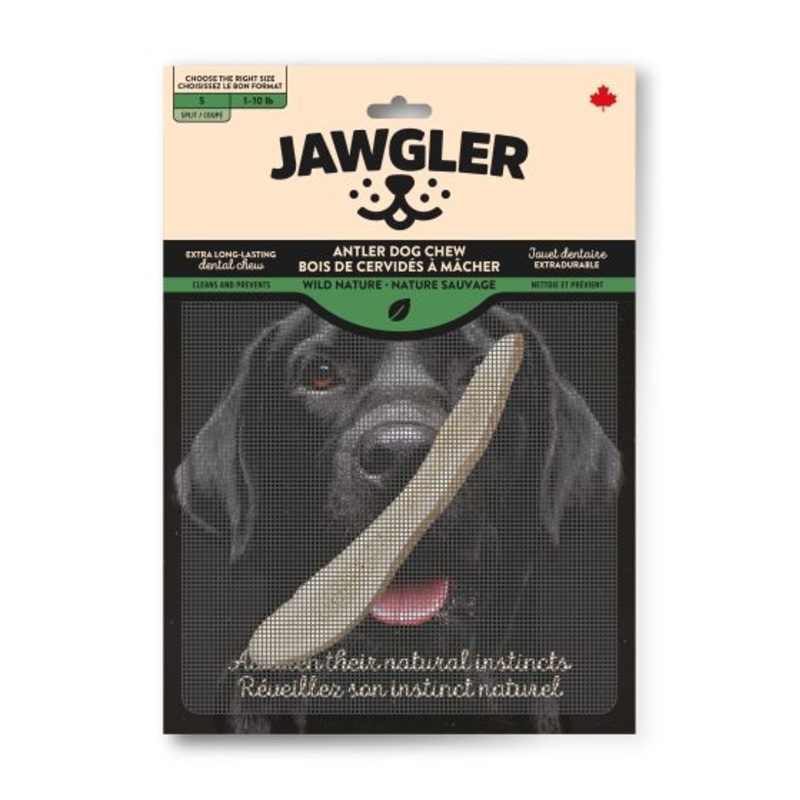 Jawgler -  Antler Dog Chew - Split Wild Nature - 1 pc