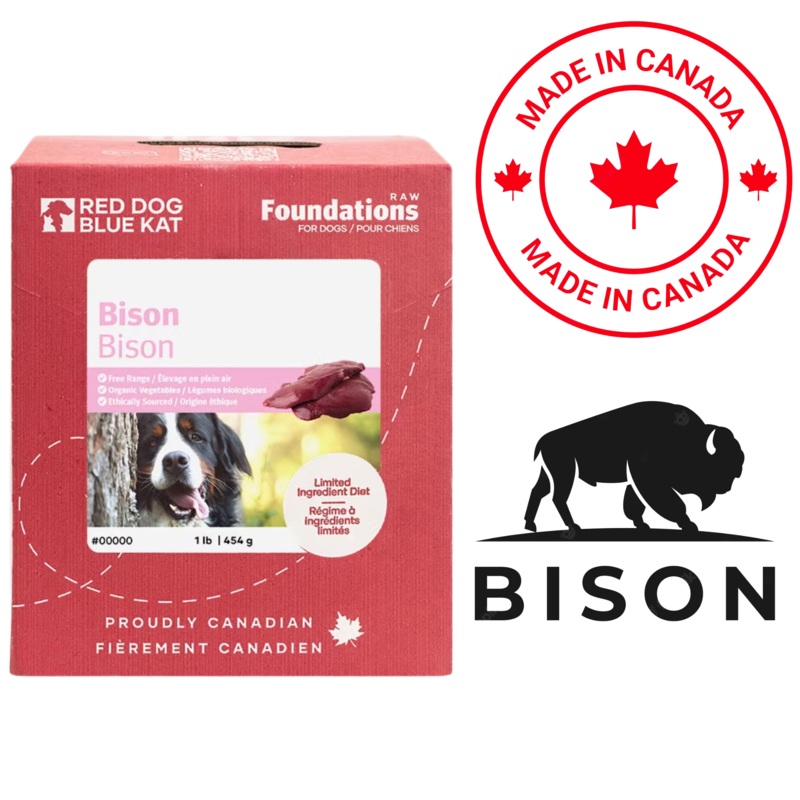 Red Dog Blue Kat - Foundations Bison Raw Dog Food - 1 lb