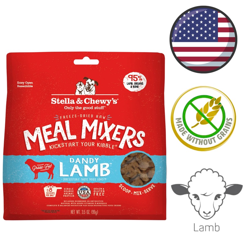 Stella & Chewy's - Dandy Lamb Freeze Dried Raw Meal Mixers For Dogs - 3.5 Oz