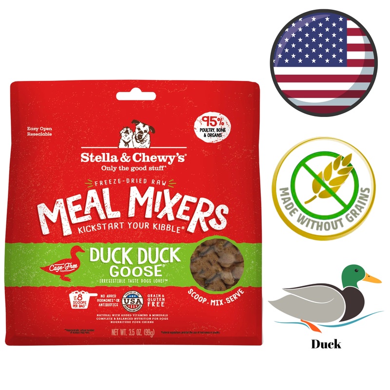 Stella & Chewy's - Duck Duck Goose Freeze Dried Raw Meal Mixers For Dogs - 3.5 Oz