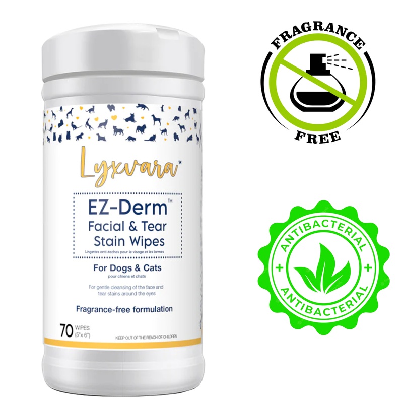 SWEDERMA - LYXVARA Moisturizing EZ-Derm Facial & Tear Stain Wipes - 60 Wipes