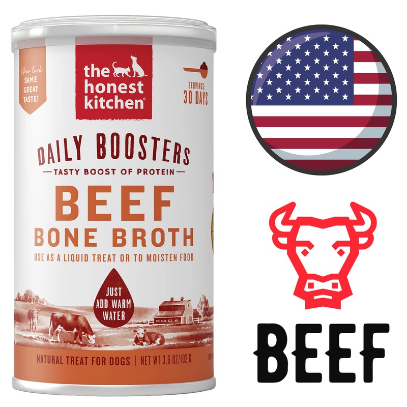 The Honest Kitchen - Beef & Turmeric Instant Bone Broth - 3.6 Oz