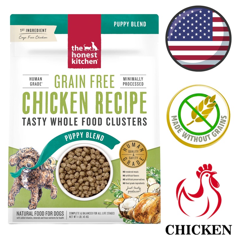 The Honest Kitchen - Grain Free Whole Food Clusters Chicken Puppy Dog Food - 1 lb