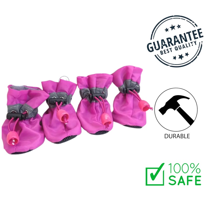 Ashario Pets - Comfort Paws Non-Slip Dog Booties Pink