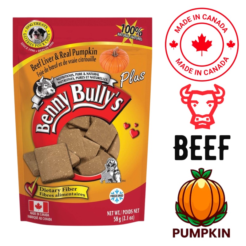 Benny Bully's - Liver Chops & Pumpkin Dog Treats - 58 Grams