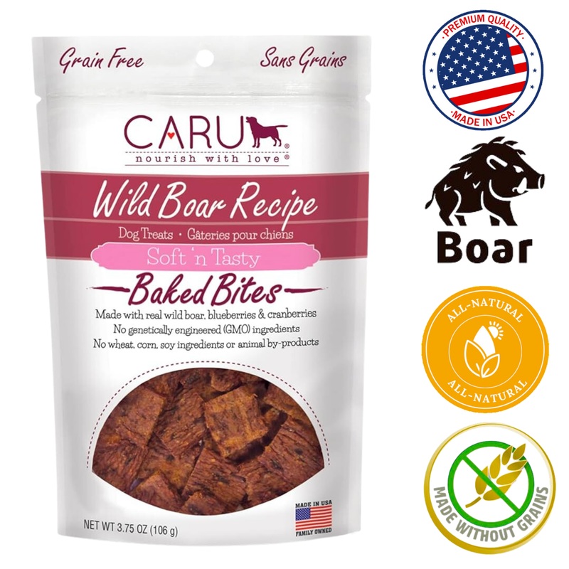 Caru - Wild Boar Bites for Dogs - 3.75 Oz