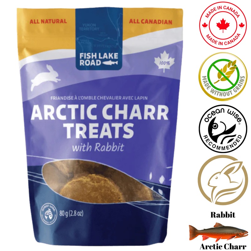 Fish Lake Road - Arctic Charr with Rabbit Surf 'N' Turf Dog Treats - 80 Grams