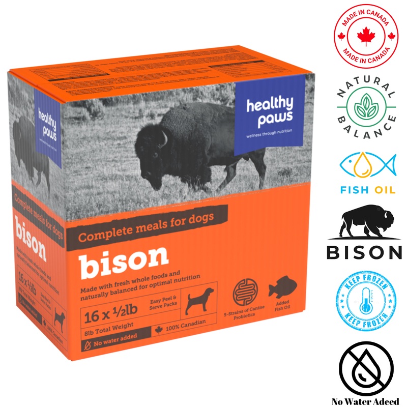 Healthy Paws - Canine Complete Dinner Bison - 0.5 lb
