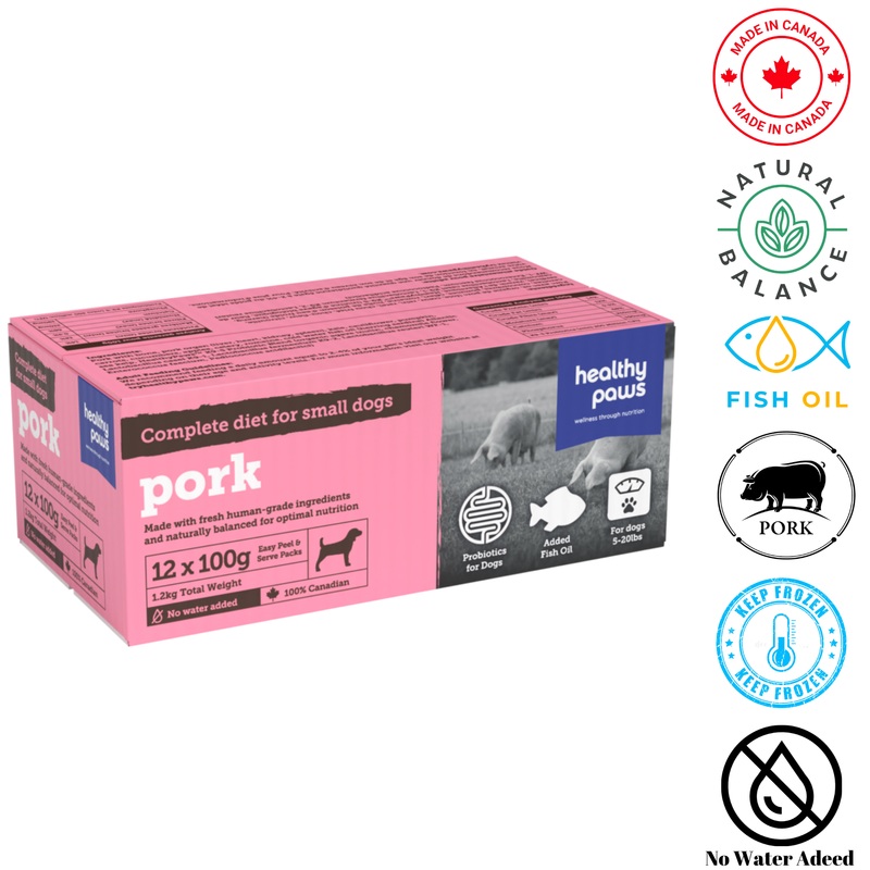 Healthy Paws - Small Canine Complete Dinner Pork - 100 Grams
