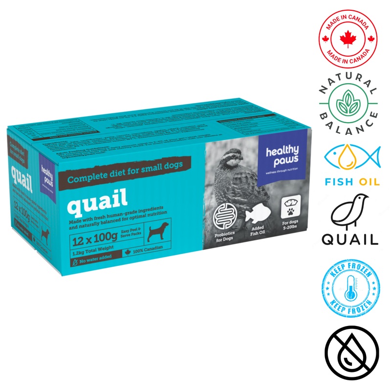 Healthy Paws - Small Canine Complete Dinner Quail - 100 Grams