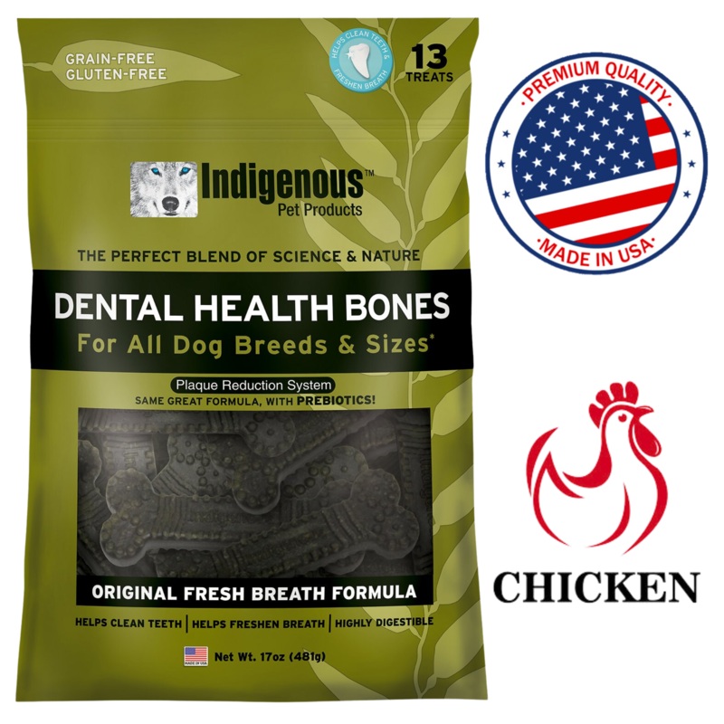 Indigenous Pet - Dental Health Bones Original Fresh Breath Dog Treats