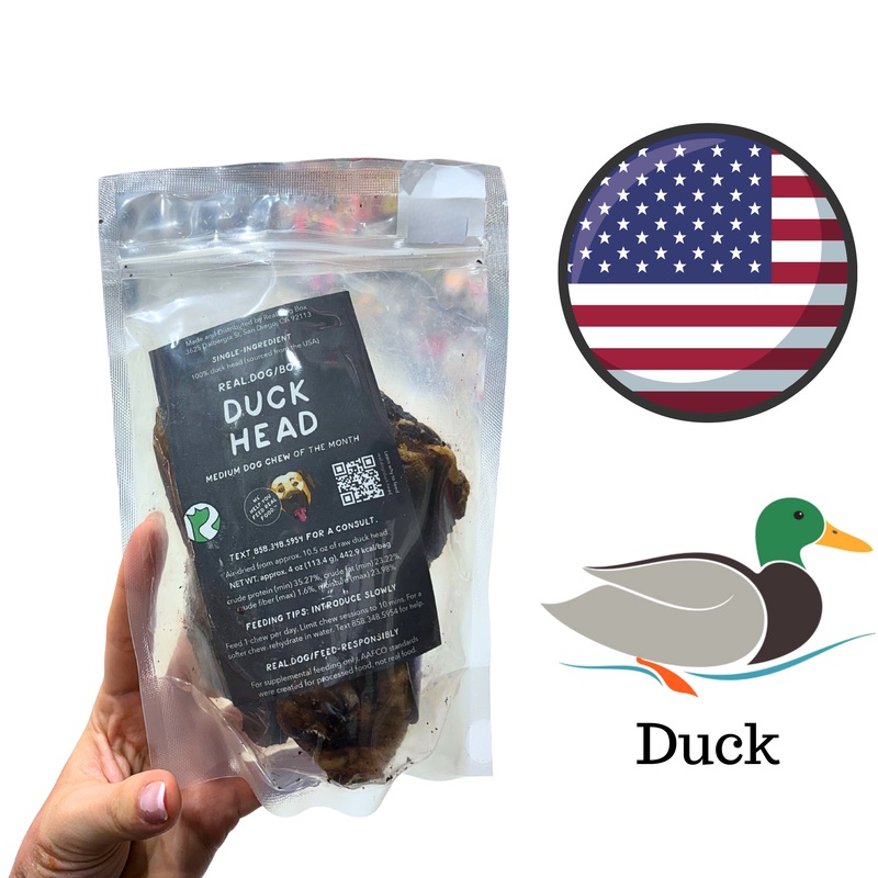 Real Dog Box - Air Dried Duck Head Dog Treat