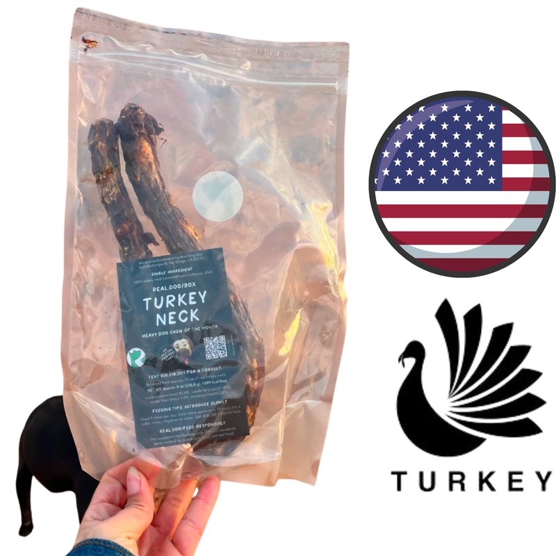 Real Dog Box - Air Dried Turkey Neck Dog Treats