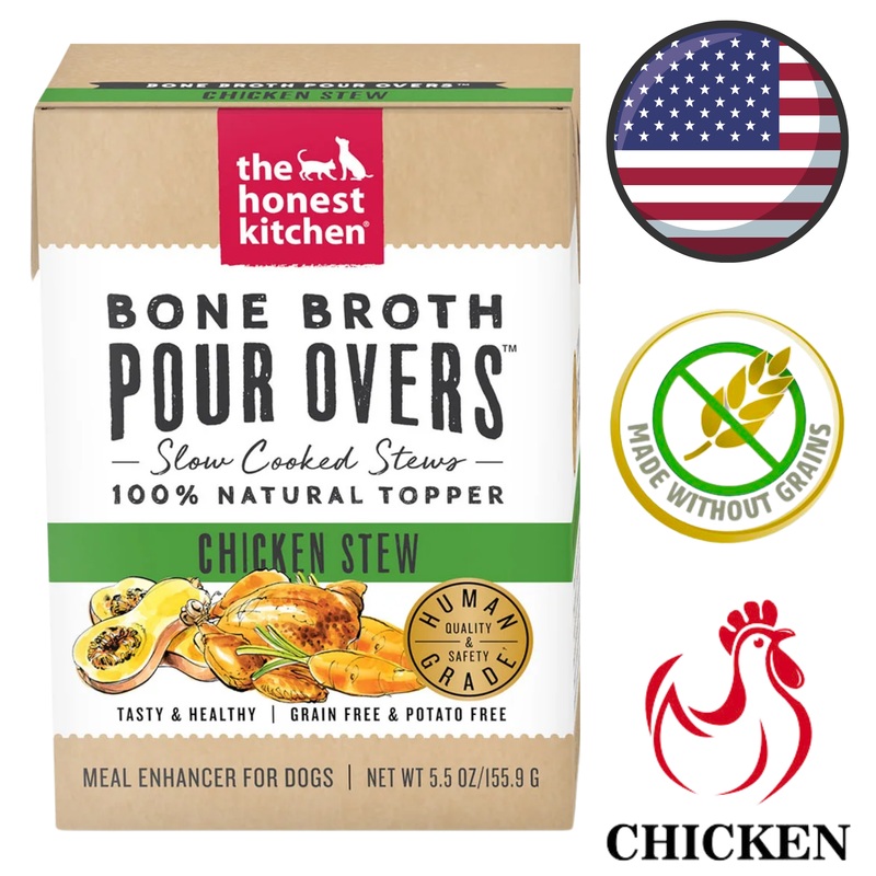 The Honest Kitchen - Chicken Stew Bone Broth Pour Overs For Dogs - 5.5 Oz