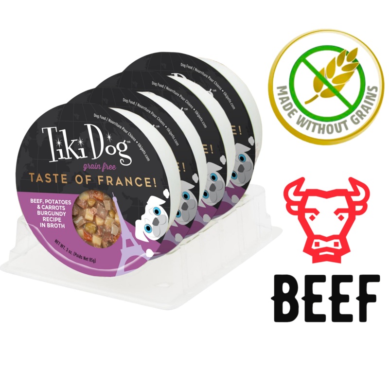 Tiki Dog - Taste Of The World France Beef, Potatoes & Carrots In Broth Wet Dog Food - 3 Oz