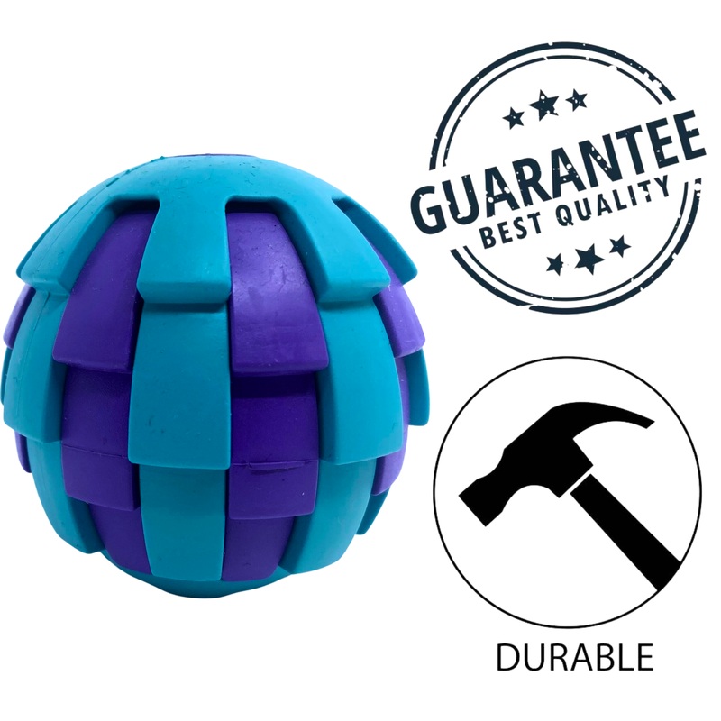 BuD'z - Rubber Astro With Treat Hole Dog Toy - Blue