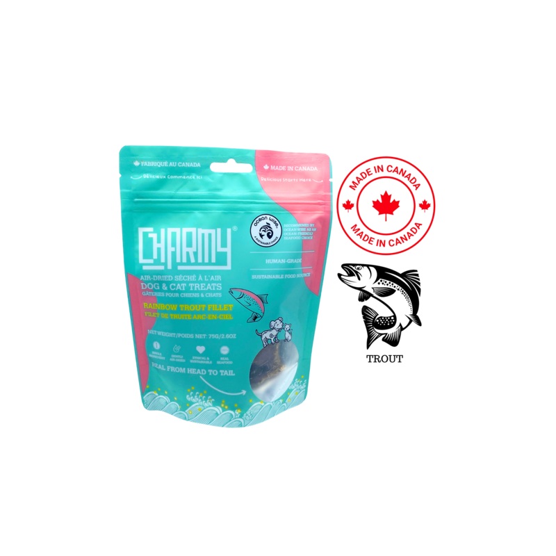 Charmy - Air-Dried Rainbow Trout Fillet - 75 Grams