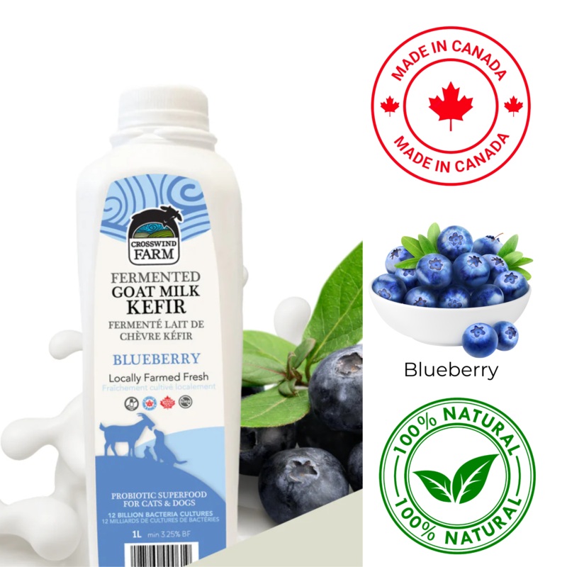 Crosswind Farms - Goat Milk Kefir With Blueberry - 1 Litre