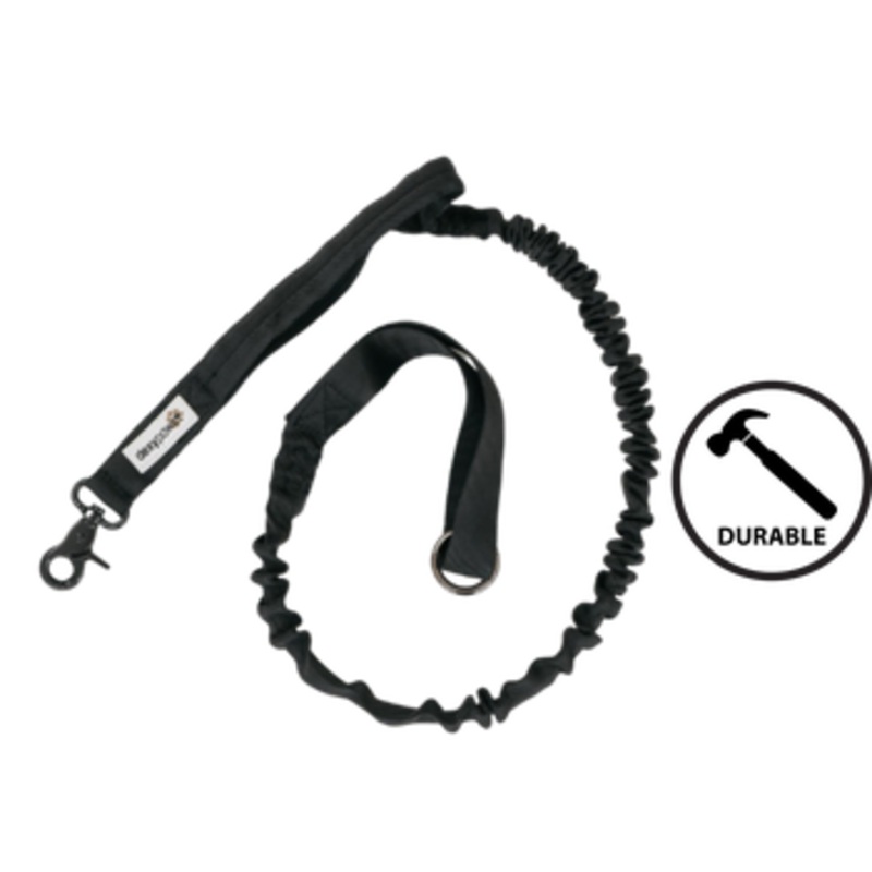 Dexypaws - No Pull Bungee Leash with Handle Nude And Black