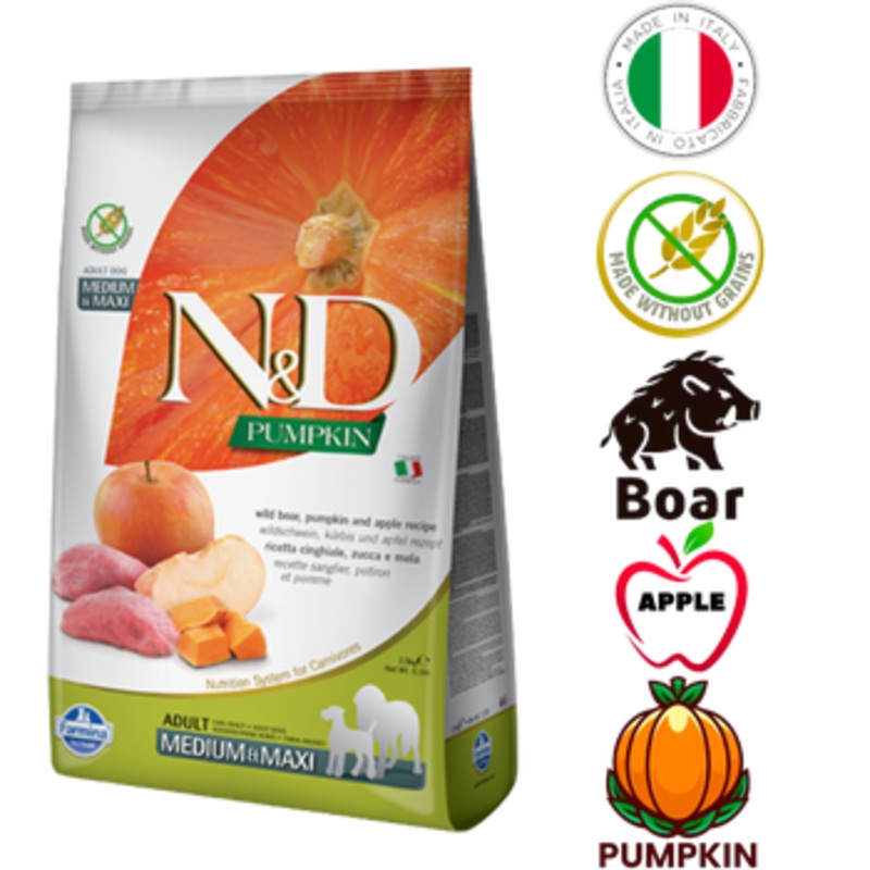 Farmina - Boar & Apple Medium & Maxi Dry Dog Food - 5.5 lb, 26.4 lb