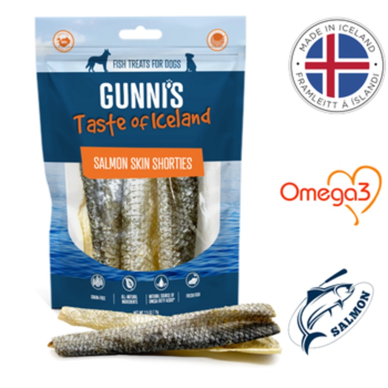 Gunni's - Taste Of Iceland Salmon Skin Shorties - 2 Oz