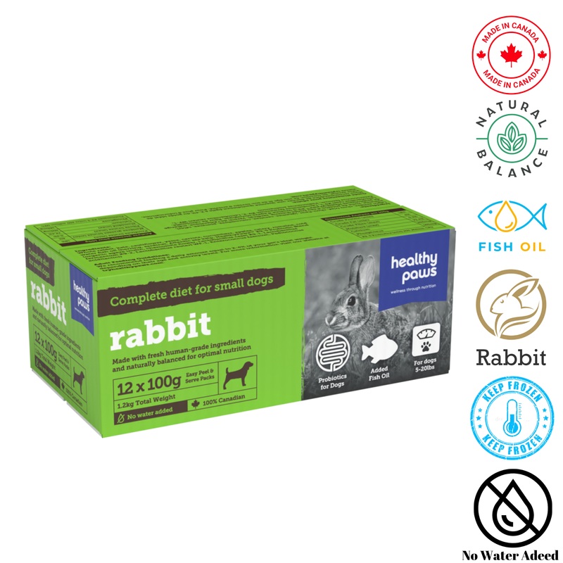 Healthy Paws - Small Canine Complete Dinner Rabbit - 100 Grams