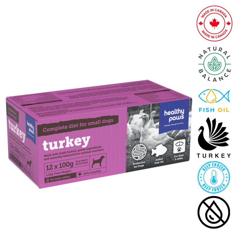 Healthy Paws - Small Canine Complete Dinner Turkey - 100 Grams