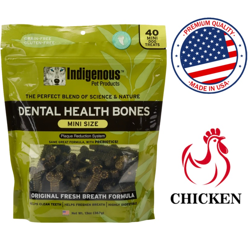 Indigenous Pet - Dental Health Bones MINI Original Fresh Breath Dog Treats