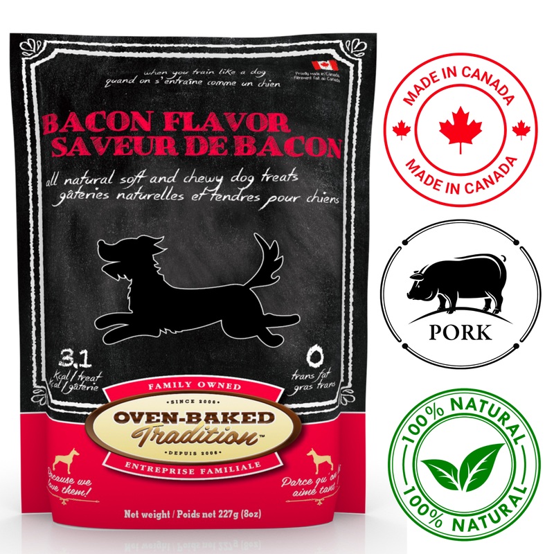 Oven-Baked Tradition - Soft And Chewy Bacon Dog Treats - 8 Oz