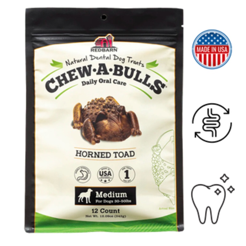RedBarn - Chew A Bulls Toad Dog Treats - Medium & Large