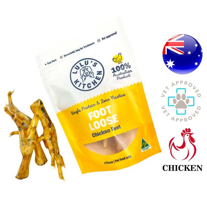 Rover Pet Products - Foot Loose! Chicken Feet Dog Treats - 3 Pieces