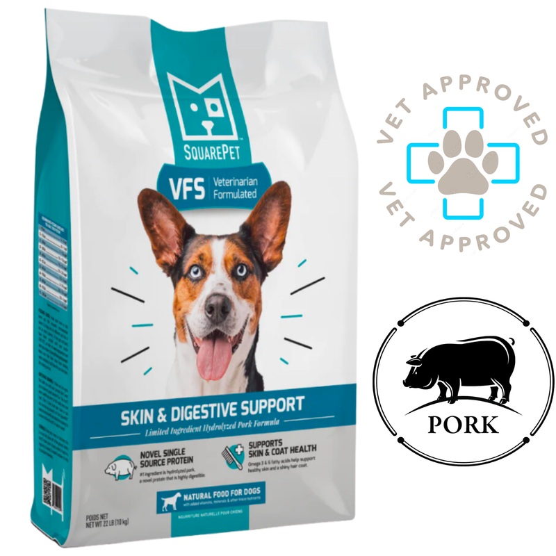 SquarePet - Skin & Digestive Support Dry Dog Food - 4.4 lb, 22 lb
